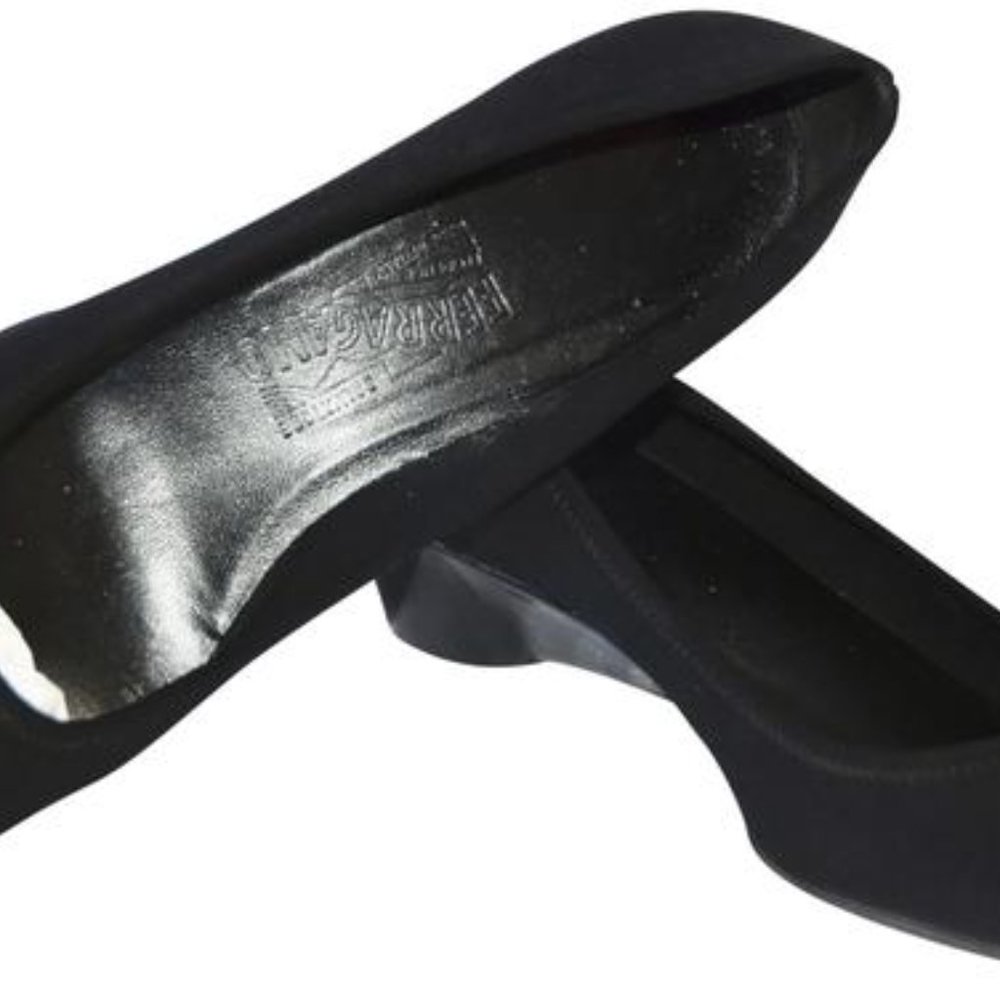 Ferragamo, brand new shoes. 8.5 C width. Black nylon. Good for any weather